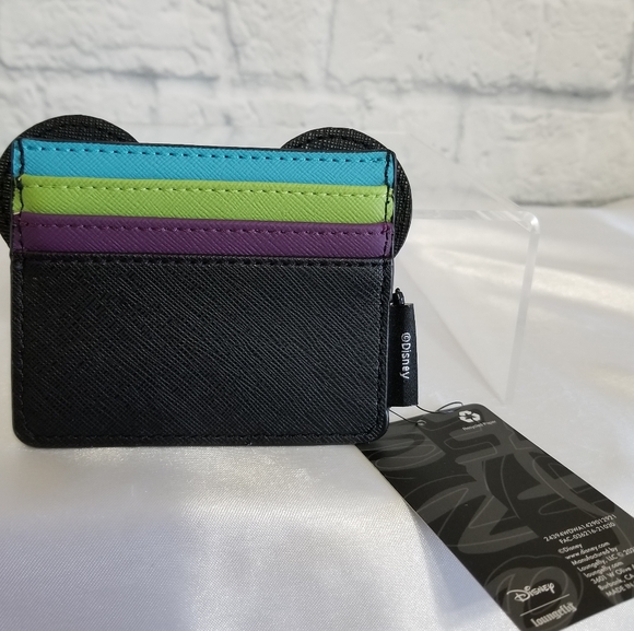 Loungefly Minnie Mouse Sequin Colorful Disney Card Holder Wallet New Limited - Picture 7 of 16